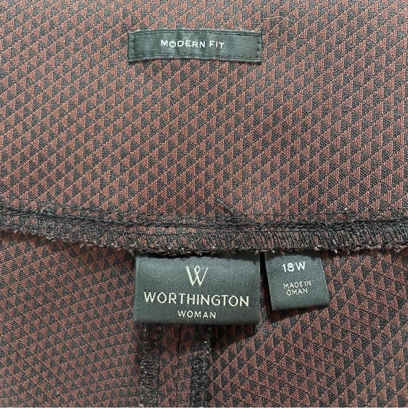 Worthington size 18w pant burgundy - Picture 3 of 4